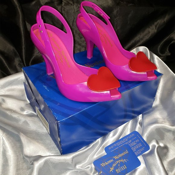 Vivienne Westwood Shoes - NIB Vivienne Westwood pink Dragon Heart II heels 9